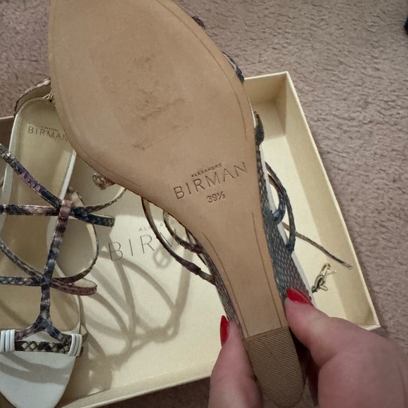 Alexandre Birman Colorful Python Strappy Wedge Sandals - Picture 10 of 13